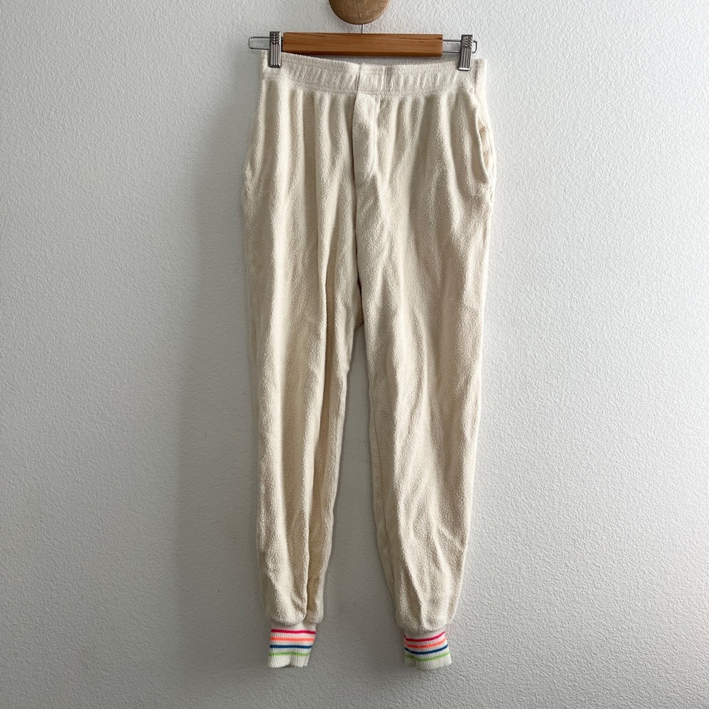 Sundry Anthropogie Terry Sherpa Sweatpants Rainbow
